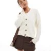 Brave Soul Textured V-neck Cardigan In Cream For Women -Deals Modezzle Store 207876485 1 cream