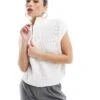 Brave Soul Half Zip Oversized Tank In White For Women -Deals Modezzle Store 207876580 1 white