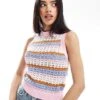Brave Soul Crew Neck Knitted Vest In Multi Stripe For Women -Deals Modezzle Store 207876612 1 multistripe