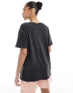 Brave Soul New York Print T-shirt In Charcoal Grey For Women -Deals Modezzle Store 208156061 3