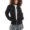 Brave Soul Oversized Denim Jacket In Black For Women -Deals Modezzle Store 208321718 1 black