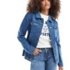 Brave Soul Oversized Denim Jacket In Mid Blue For Women -Deals Modezzle Store 208321749 1 midblue