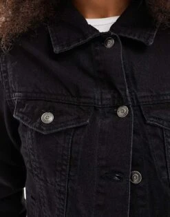 Brave Soul Denim Jacket In Black For Women -Deals Modezzle Store 208324576 3