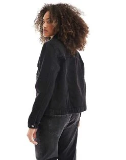 Brave Soul Denim Jacket In Black For Women -Deals Modezzle Store 208324576 4